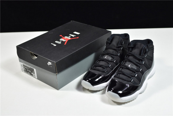 Air Jordan 11 25th Anniversary Black Silver Eyelets CT8012-011