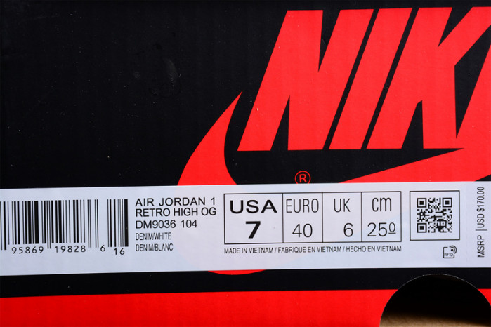 Air Jordan 1 Retro High OG  WMNS “Denim” DM9036-104