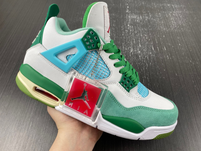 Air Jordan 4  PE White-green  AJ4-KNCW