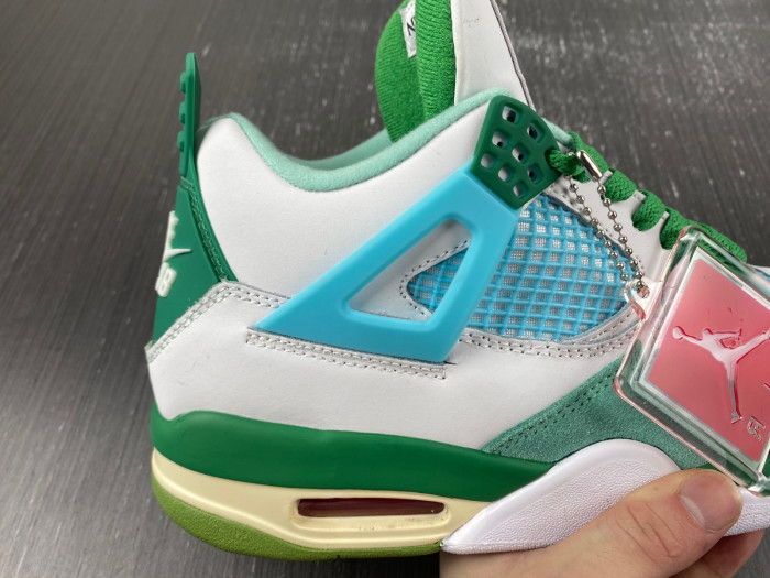 Air Jordan 4  PE White-green  AJ4-KNCW