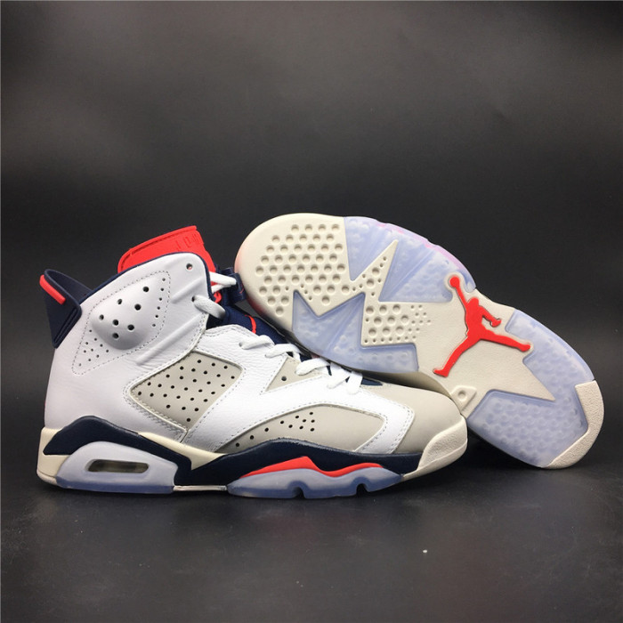 AIR JORDAN 6 RETRO TINKER WHITE/INFRARED 23-NEUTRAL GREY-SAIL 384664-104