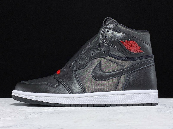 Air Jordan 1 Black Satin Gym Red 555088-060