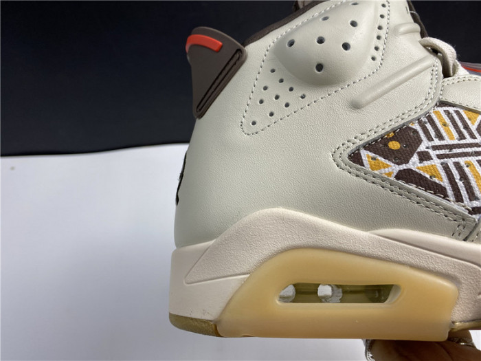 Air Jordan 6 Retro Quai54 Sail Brown (2020) CZ4152-100